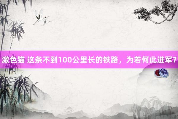 激色猫 这条不到100公里长的铁路，为若何此进军？