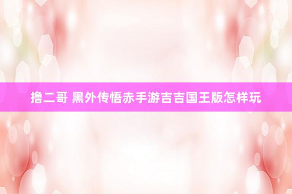 撸二哥 黑外传悟赤手游吉吉国王版怎样玩