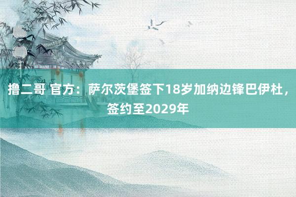 撸二哥 官方：萨尔茨堡签下18岁加纳边锋巴伊杜，签约至2029年