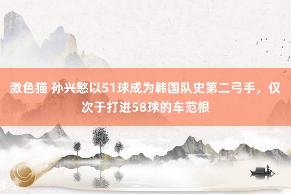 激色猫 孙兴慜以51球成为韩国队史第二弓手，仅次于打进58球的车范根