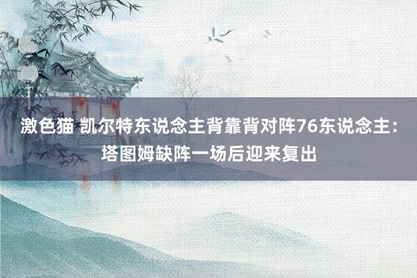 激色猫 凯尔特东说念主背靠背对阵76东说念主：塔图姆缺阵一场后迎来复出